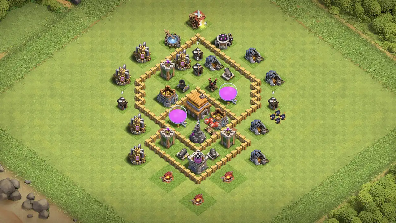 จัดบ้าน 5 สายฟาร์ม ป้องกัน 2 ดาว #2 - Clash of Clans