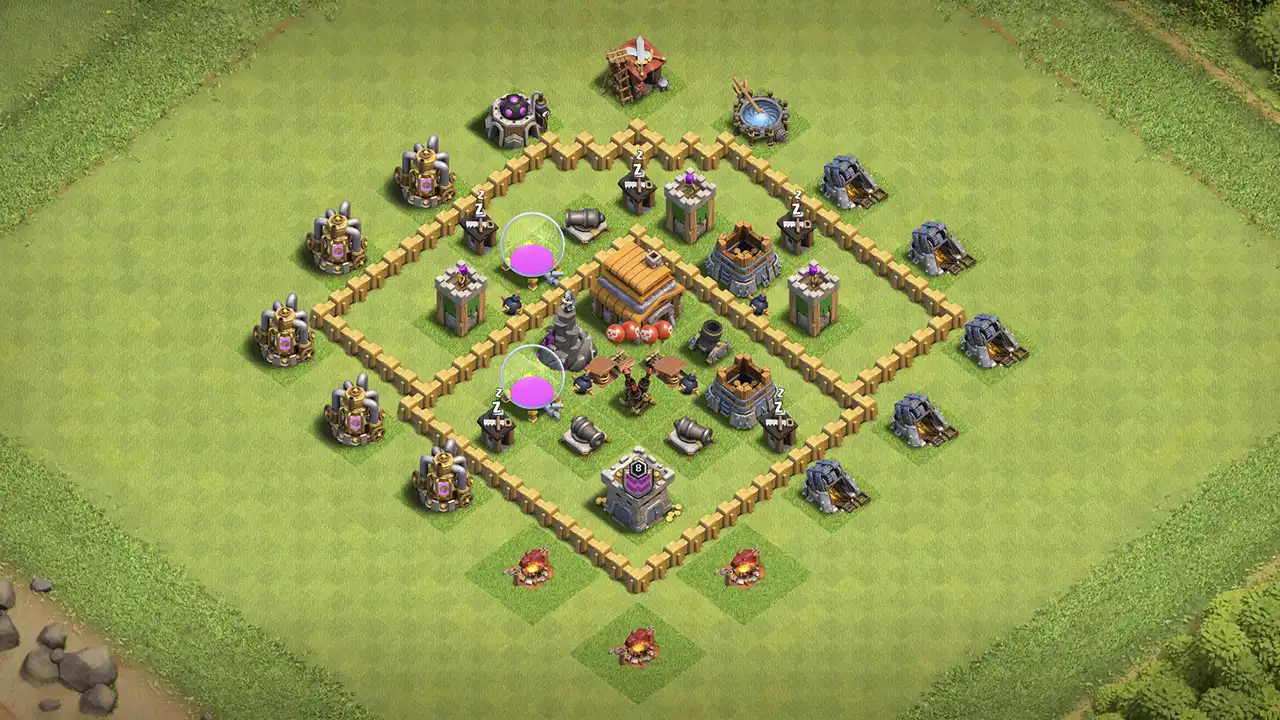 จัดบ้าน 5 สายฟาร์ม ป้องกัน 2 ดาว #3 - Clash of Clans