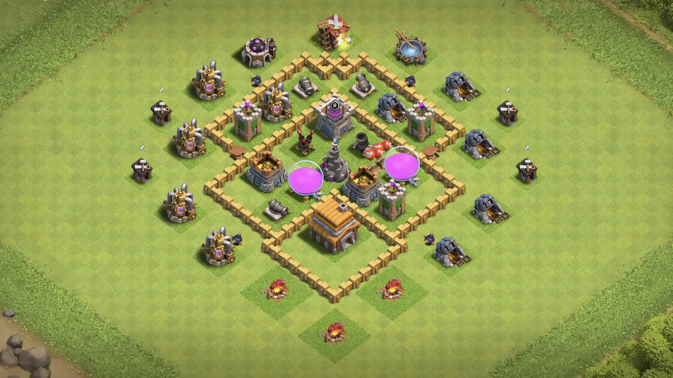 จัดบ้าน 5 สายฟาร์ม ป้องกัน 3 ดาว #2 - Clash of Clans