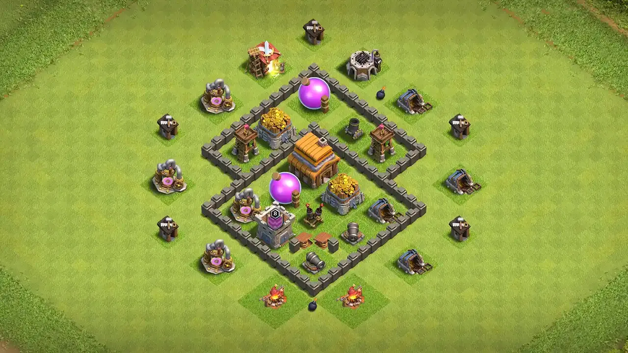 จัดบ้าน 4 สายฟาร์ม ป้องกัน 2 ดาว #3 - Clash of Clans