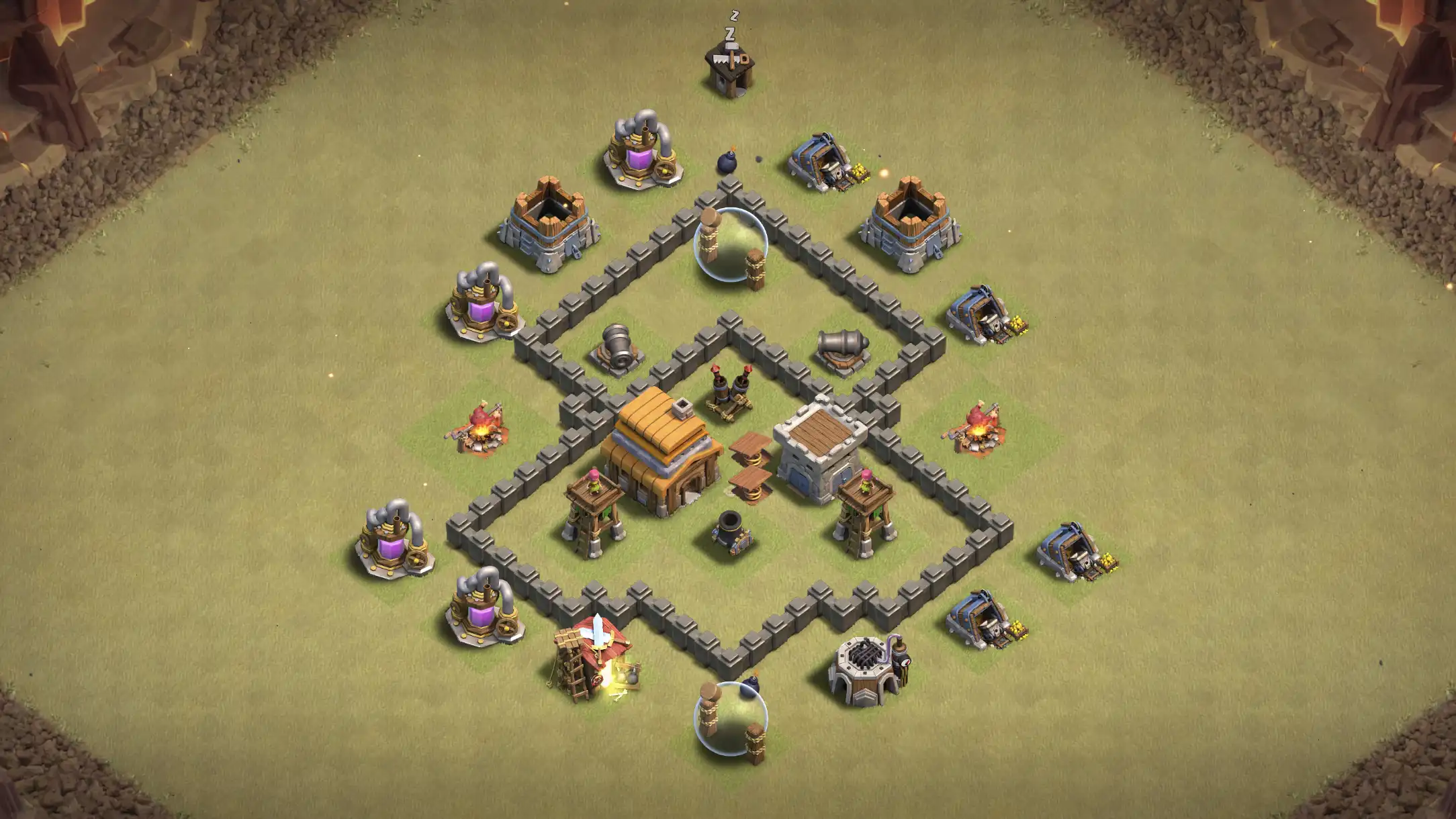 จัดบ้าน 4 สายวอร์ลีก ป้องกัน 3 ดาว #4 - Clash of Clans