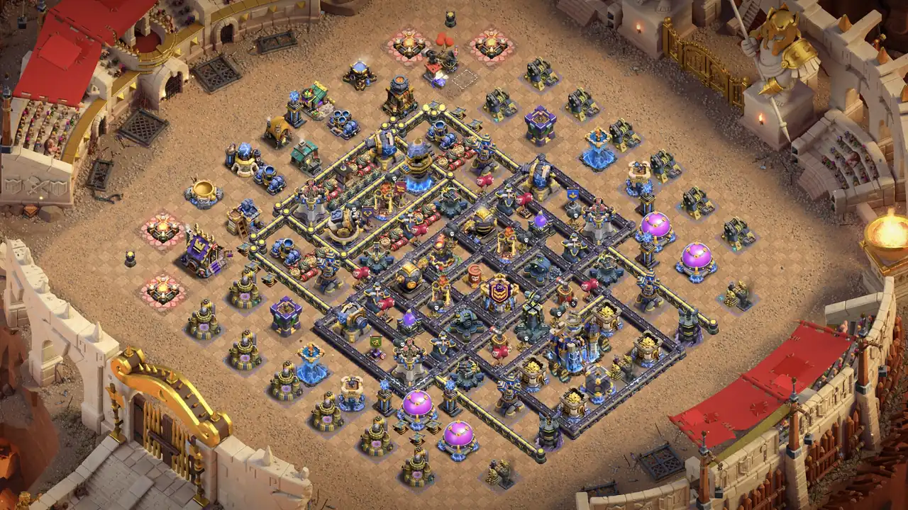 จัดบ้าน 18 สายวอร์ลีก เครื่องยิงลาวา ป้องกัน 3 ดาว - Clash of Clans