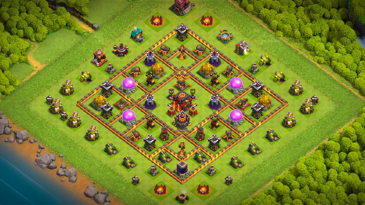 จัดบ้าน 10 Clash of Clans โหมดจัดอันดับ ป้องกัน 2 ดาว มุมมองสอดแนม