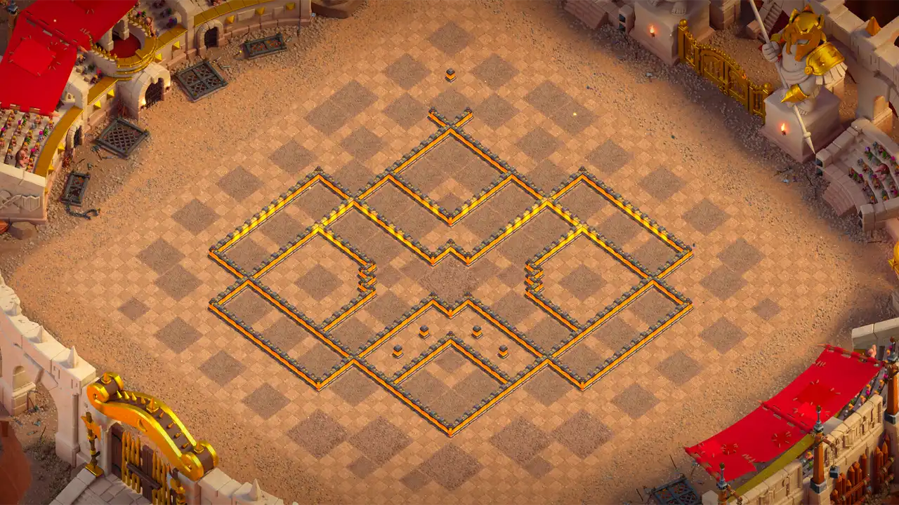 จัดบ้าน 10 Clash of Clans สายวอร์ ป้องกัน 2 ดาว มุมมองกำแพง