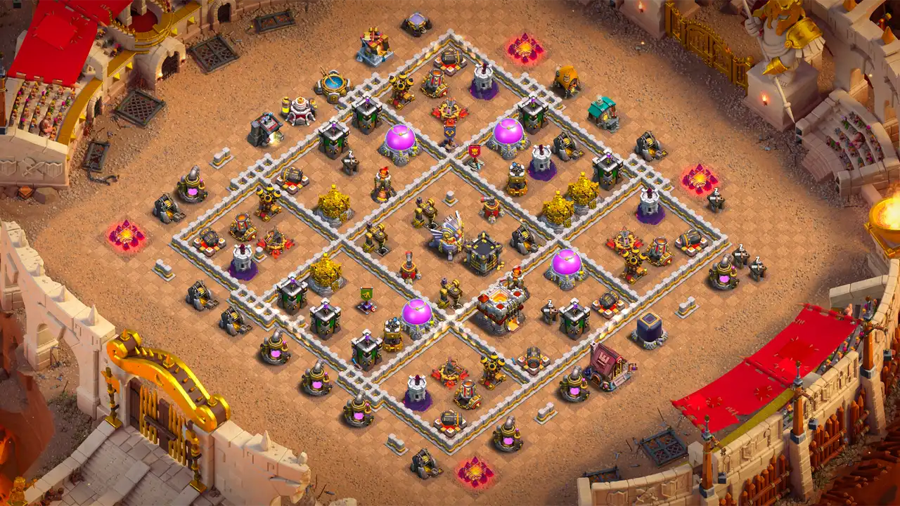 จัดบ้าน 11 Clash of Clans สายวอร์ลีก ป้องกัน 3 ดาว มุมมองสอดแนม