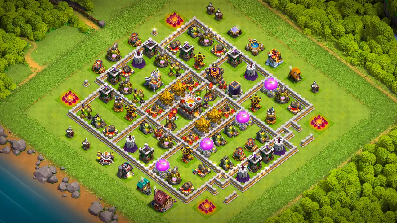 จัดบ้าน 11 Clash of Clans สายฟาร์ม ป้องกัน 2 ดาว มุมมองสอดแนม