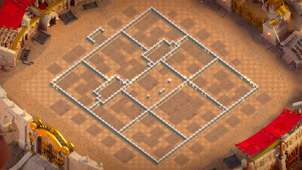 จัดบ้าน 11 Clash of Clans สายวอร์ ป้องกัน 2 ดาว มุมมองกำแพง