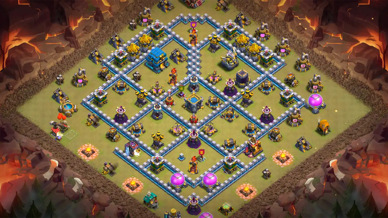 จัดบ้าน 12 Clash of Clans สายวอร์ลีก ป้องกัน 3 ดาว มุมมองสอดแนม