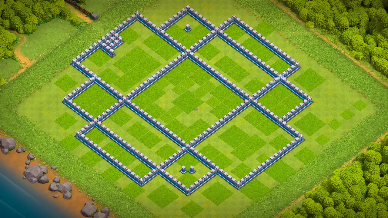 จัดบ้าน 12 Clash of Clans สายฟาร์ม ป้องกัน 2 ดาว มุมมองกำแพง