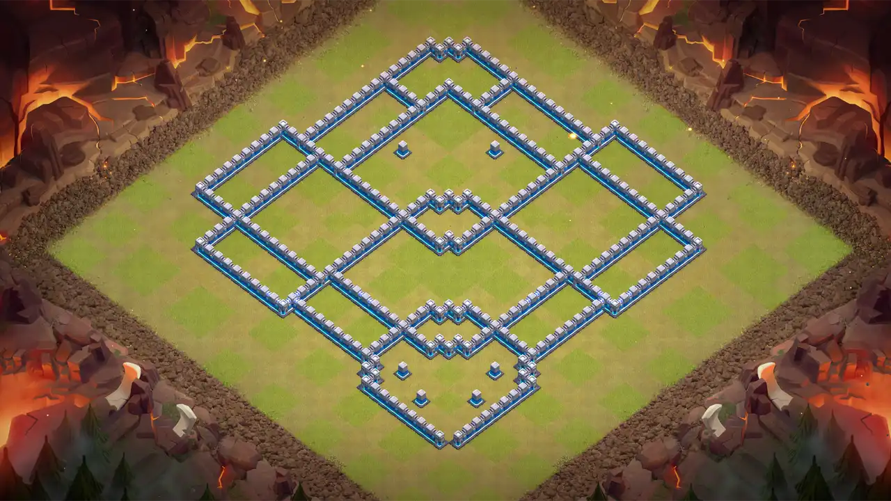 จัดบ้าน 12 Clash of Clans สายวอร์ ป้องกัน 2 ดาว มุมมองกำแพง