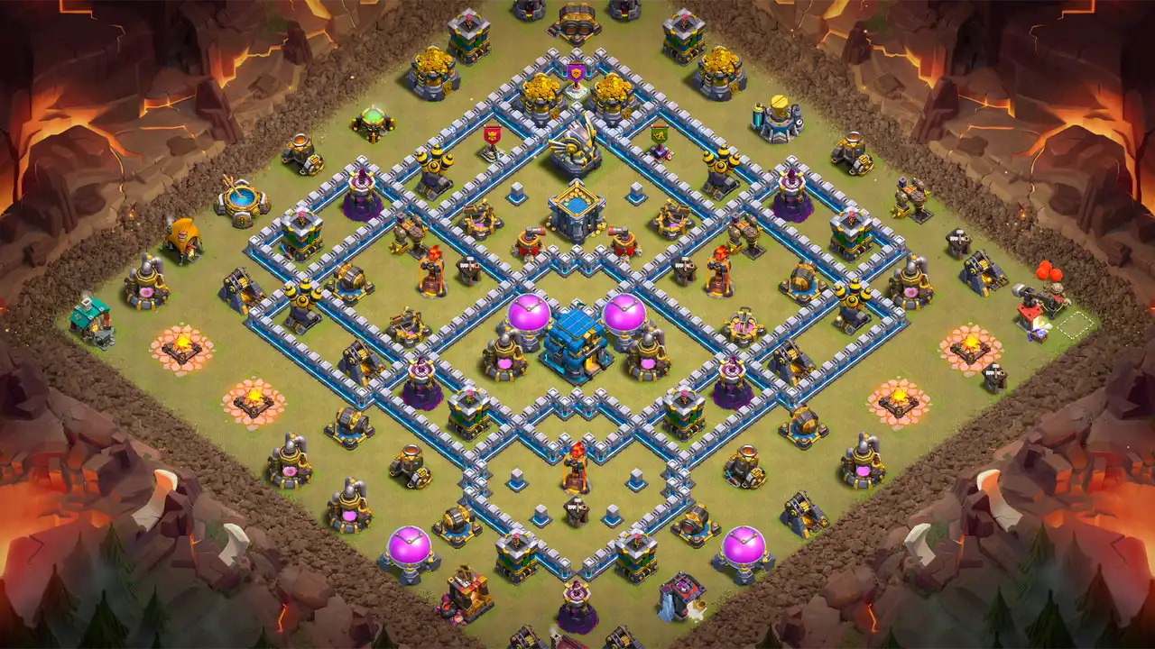 จัดบ้าน 12 Clash of Clans สายวอร์ ป้องกัน 2 ดาว มุมมองสอดแนม