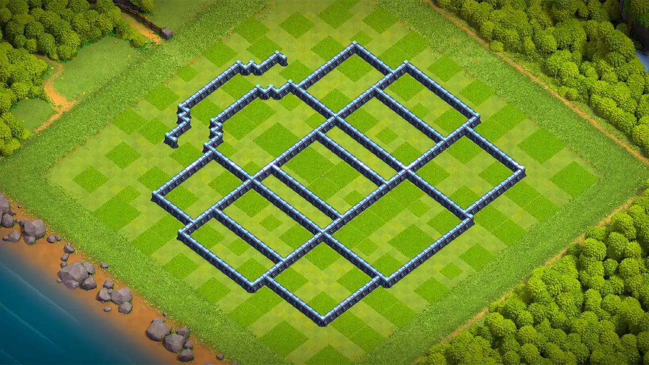 จัดบ้าน 13 Clash of Clans สายฟาร์ม ป้องกัน 2 ดาว มุมมองกำแพง