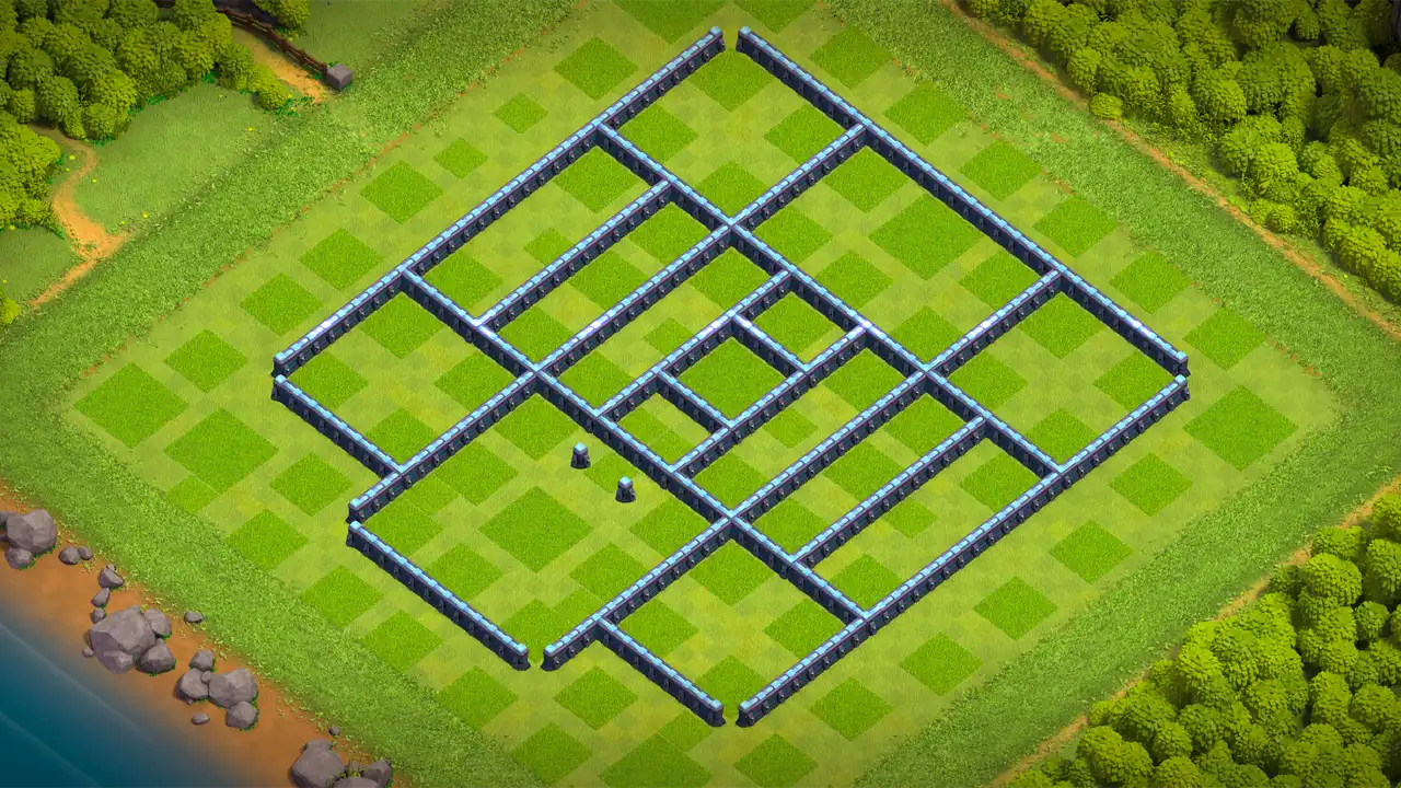 จัดบ้าน 13 Clash of Clans สายฟาร์ม ป้องกัน 3 ดาว มุมมองกำแพง