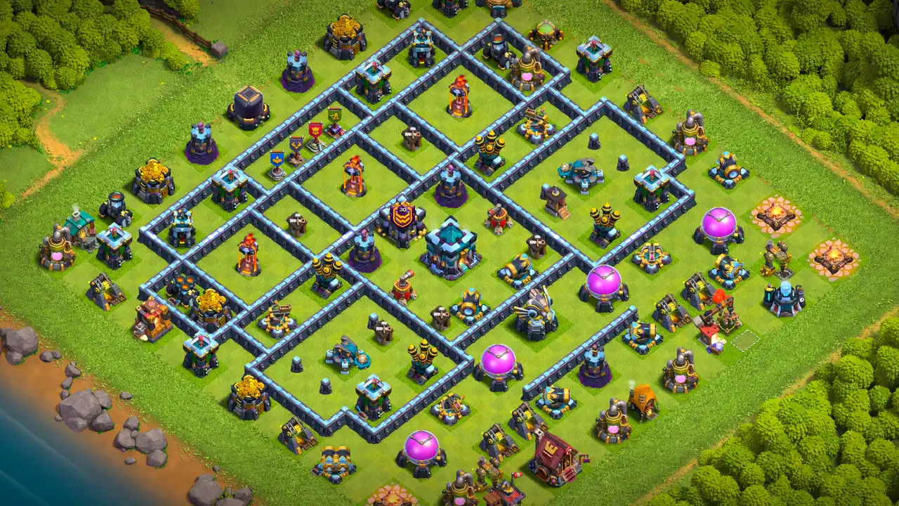 จัดบ้าน 13 Clash of Clans โหมดจัดอันดับ ป้องกัน 2 ดาว มุมมองสอดแนม