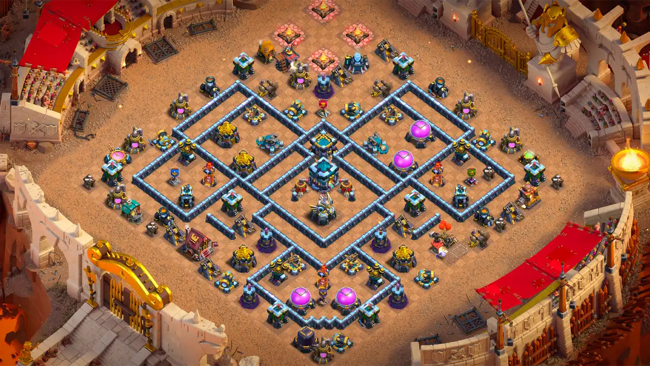 จัดบ้าน 13 Clash of Clans สายวอร์ ป้องกัน 2 ดาว มุมมองสอดแนม
