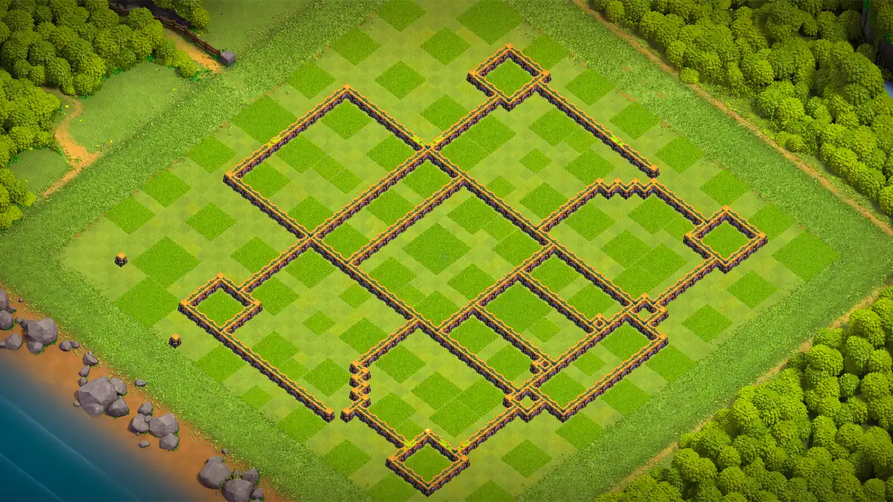 จัดบ้าน 14 Clash of Clans สายฟาร์ม ป้องกัน 2 ดาว มุมมองกำแพง