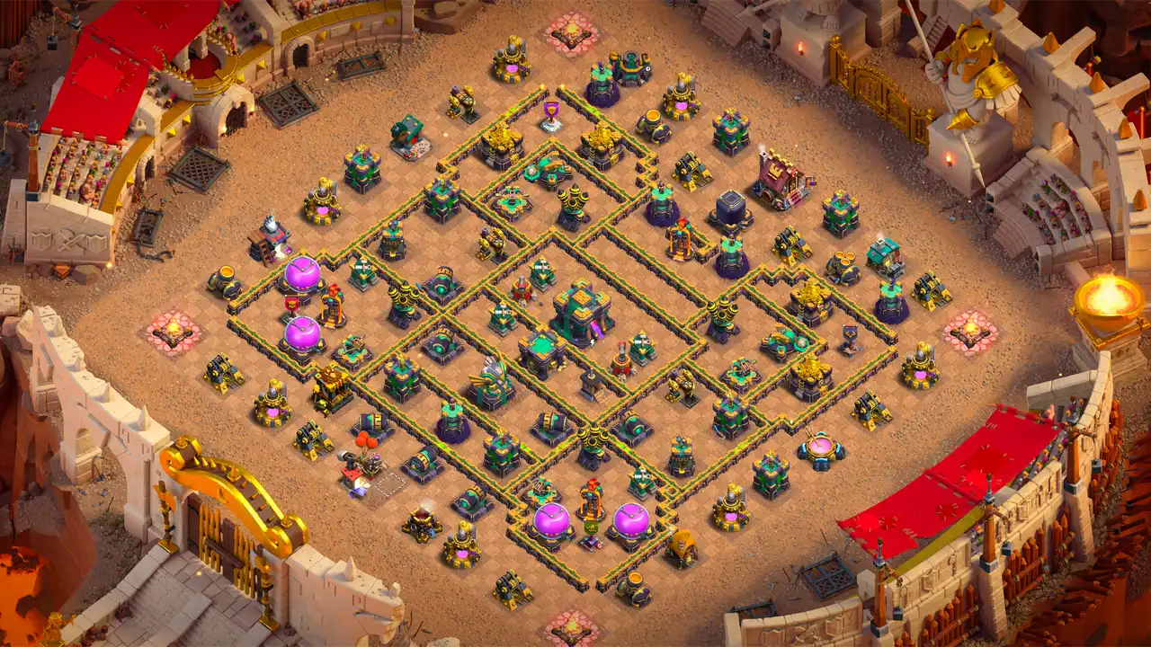 จัดบ้าน 14 Clash of Clans สายวอร์ ป้องกัน 2 ดาว มุมมองสอดแนม