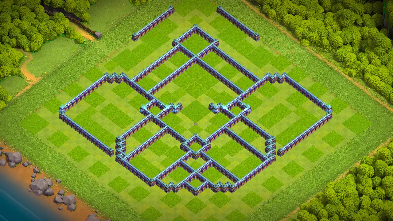 จัดบ้าน 15 Clash of Clans สายฟาร์ม ป้องกัน 2 ดาว มุมมองกำแพง