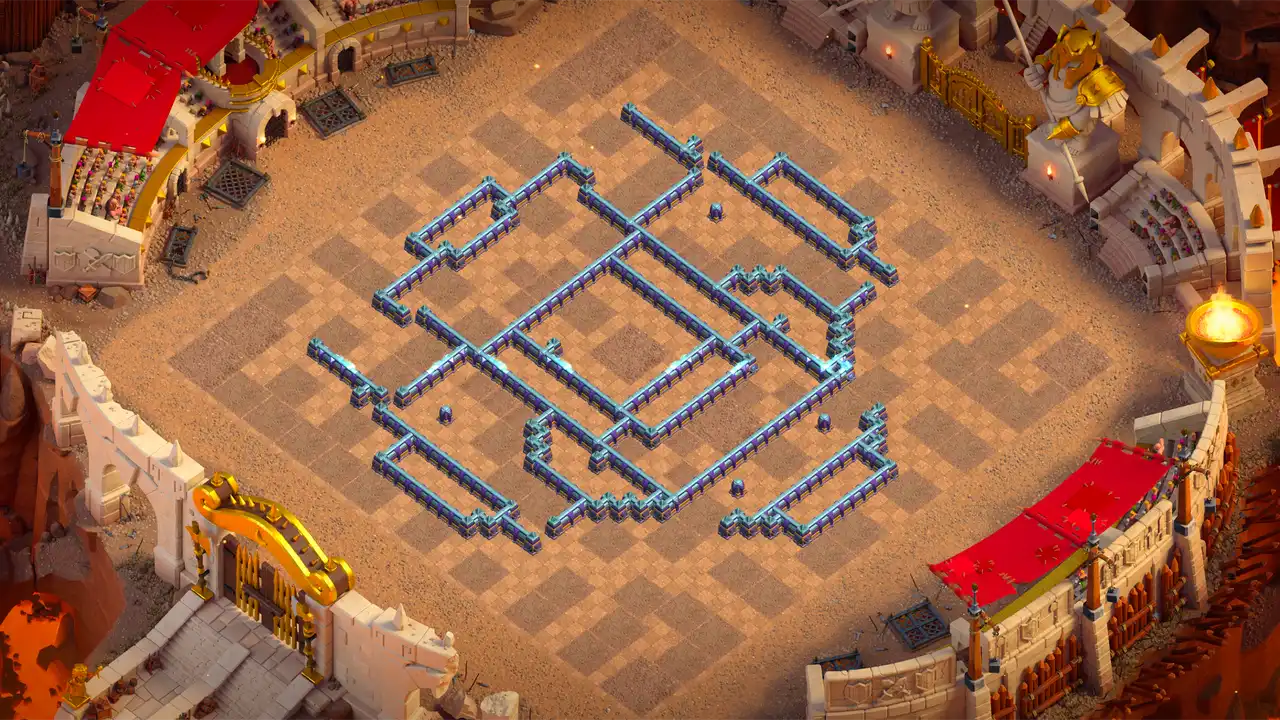 จัดบ้าน 15 Clash of Clans สายวอร์ ป้องกัน 2 ดาว มุมมองกำแพง