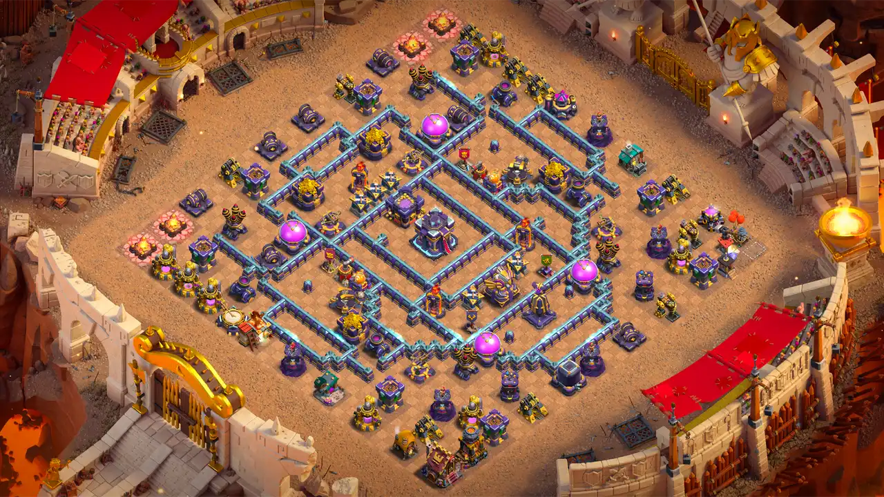จัดบ้าน 15 Clash of Clans สายวอร์ ป้องกัน 2 ดาว มุมมองสอดแนม