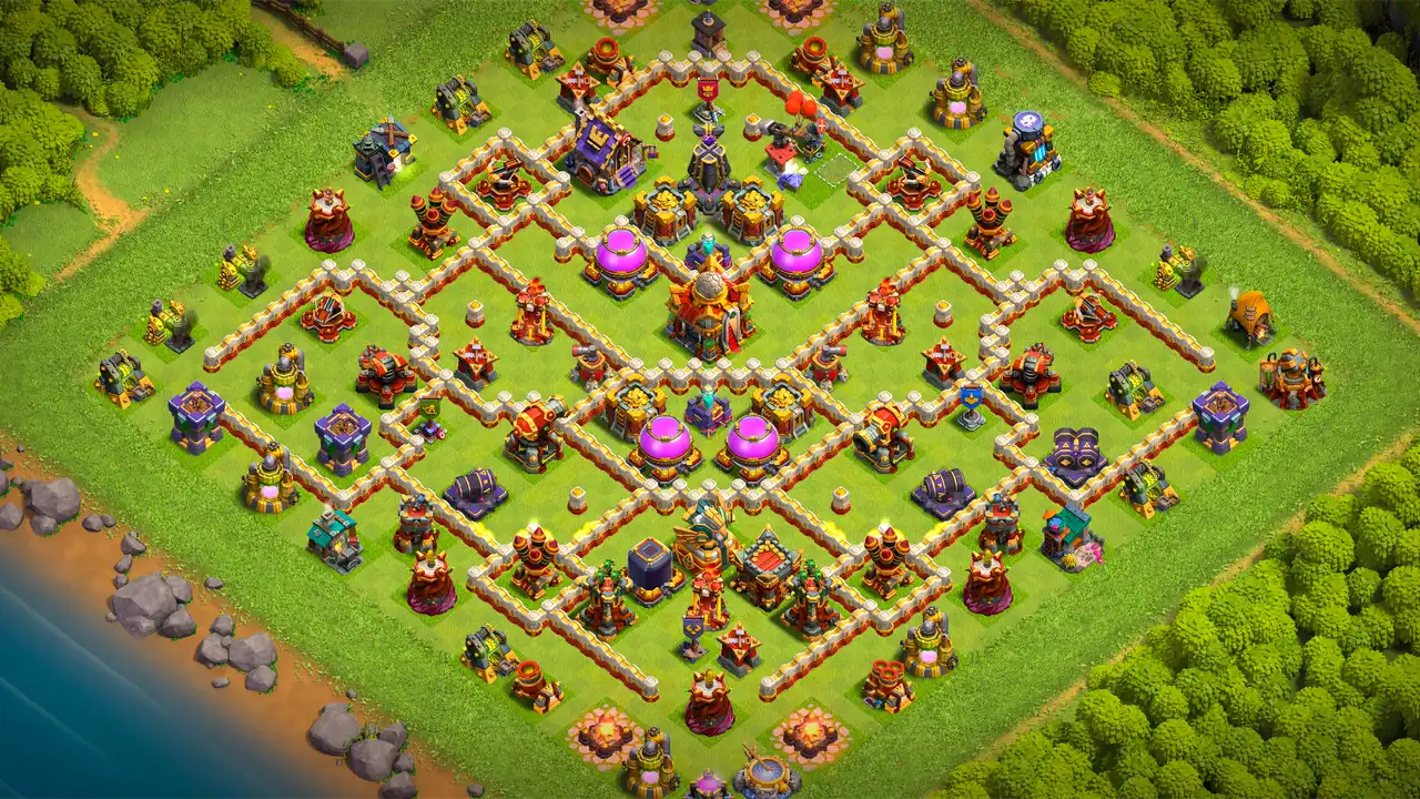 จัดบ้าน 16 Clash of Clans สายฟาร์ม ป้องกัน 2 ดาว มุมมองสอดแนม
