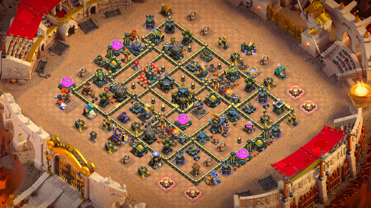 จัดบ้าน 17 สายวอร์ พร้อมลิงก์จัดบ้านในเกม Clash of Clans ป้องกัน 2 ดาว เครื่องพิฆาตผู้กล้า บ้านกลางฐาน เข้าถึงได้ยาก