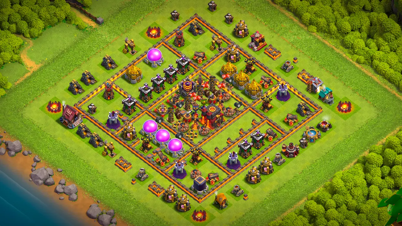 จัดบ้าน 10 โหมดจัดอันดับ พร้อมลิงก์จัดบ้านในเกม Clash of Clans ป้องกัน 2 ดาว กำแพงรอบบ้าน อาวุธพลังสูง ผู้โจมตีมักได้แค่ 1 ดาว