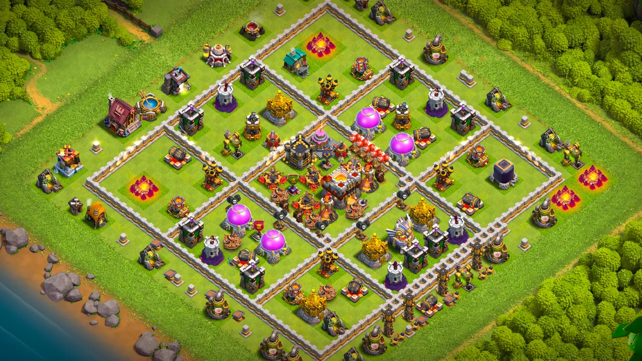 จัดบ้าน 11 โหมดจัดอันดับ พร้อมลิงก์จัดบ้านในเกม Clash of Clans ป้องกัน 2 ดาว เครื่องยิงเค้ก โครงกระดูกแม่มดกวนสูตรสแปมจนทหารหนีบ้าน
