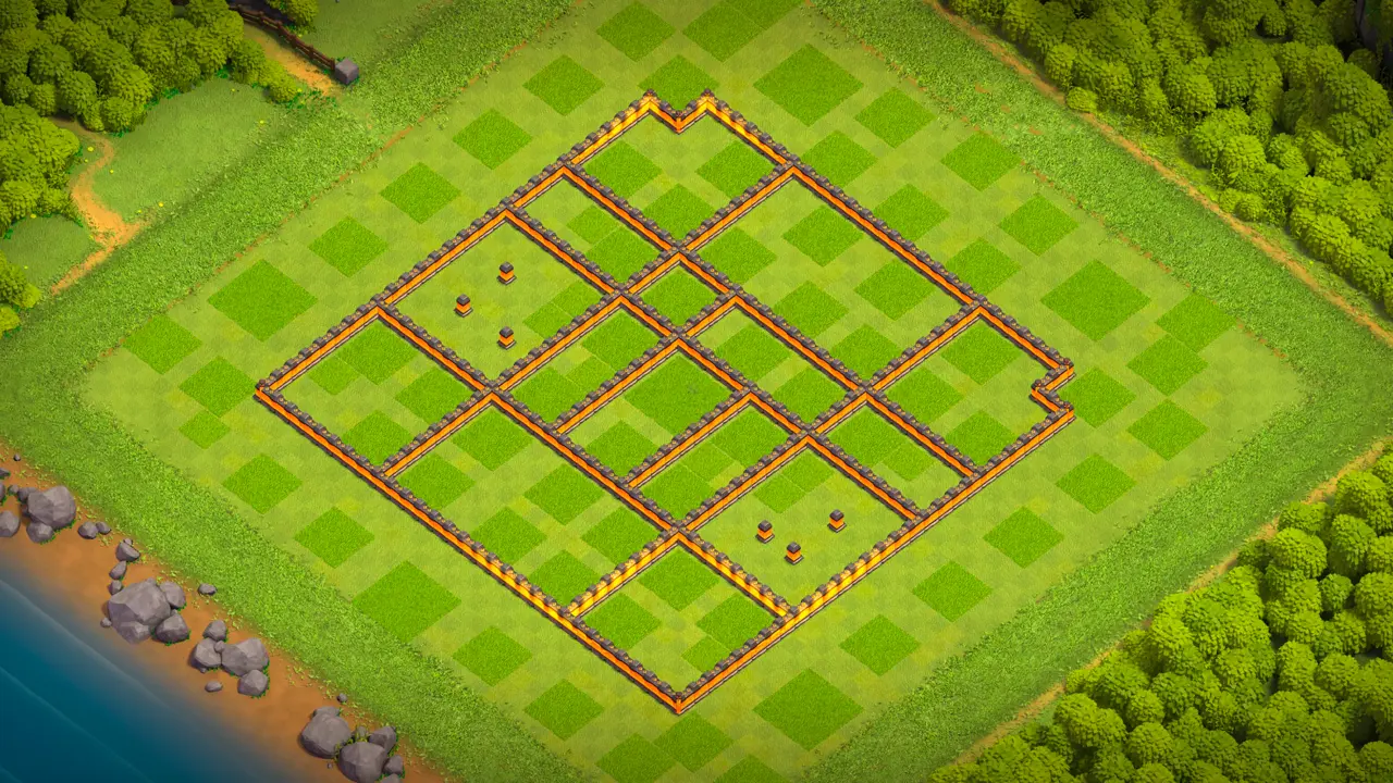 จัดบ้าน 10 สายฟาร์ม ป้องกัน 2 ดาว มุมมองกำแพง